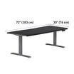 width of the desk is 72 inches long